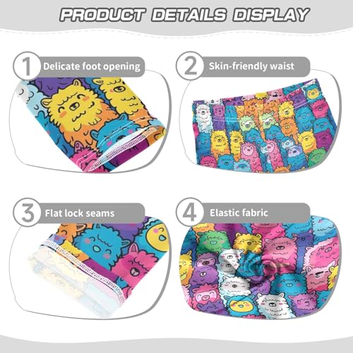 Color Alpaca Cute O Girls Leggings Athletic Pants Tights Stretch Bottom3