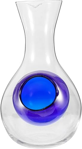 Flautas - Decantador de vidrio japonés para sake frío, botella de vino con bolsillo para hielo, sake frío, servidor refrigerado, jarras para verter