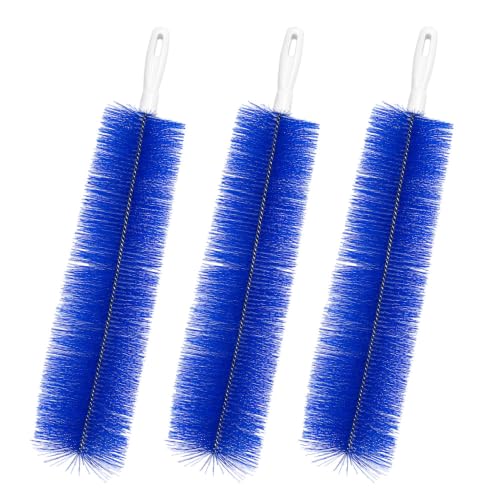 Image of Bendable Microfiber Head, Fan Cleaner Brush, Reusable Fan Brush Cobweb Duster Microfiber Duster Ideal for Ceiling Duster, Household Duster Curtains,Fan Cleaner for Box Fan (Blue-3Pcs)