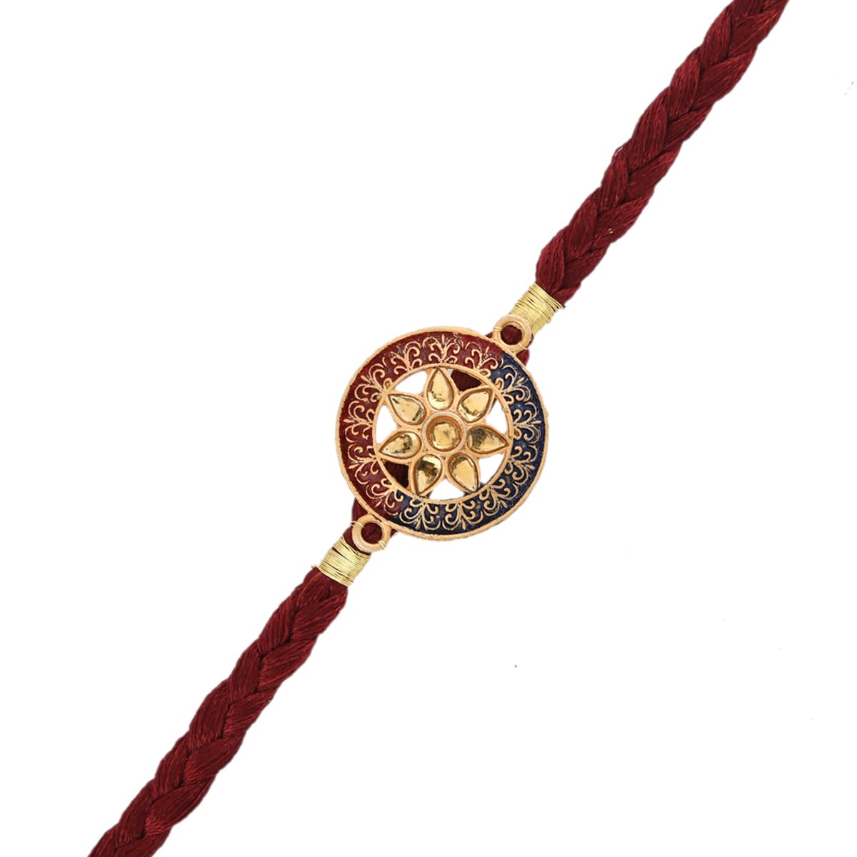 VOYLLA Floral Motif Braided Thread Rakhi with Roli Chawal Pack -Rakhi For Brother (B0C8D6Z4QW) Amazon Price History, Amazon Price Tracker