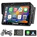 Carpuride W502B Schermo CarPlay per BMW Moto R1200GS, R1250GS, S1000XR - Navigazione GPS Touchscreen Impermeabile da 5 Pollici, Supporto Wireless CarPlay e Android Auto, Doppio Bluetooth immagine