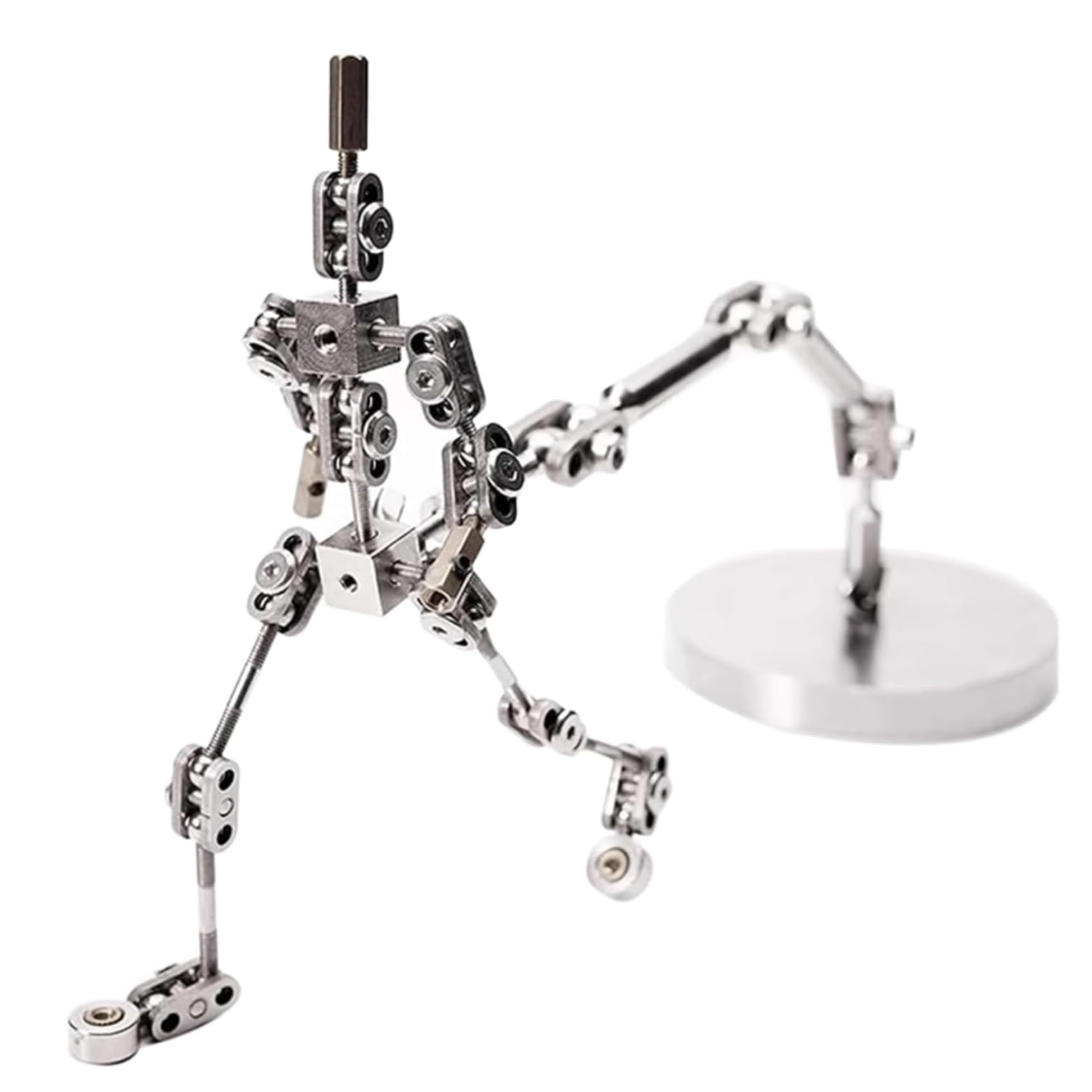 13cm,YIGECHENXIN Zestawy Armatur do Studio Stop Motion, Metalowa Figura Lalki z Rękami i Czaszką do Tworzenia Postaci, dla Twórców Z gliny i Zabaw Kreatywnych 12CM-20CM