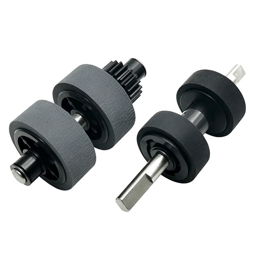 Hochgeschwindigkeits-Papiereinzugsrollen-Set für Panasonic Scanner KV-S1026C KV-S1046C, ABS + Metall-Ersatzteil, kompakt, 20 x 10 x 10 mm, Schwarz