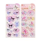 KRGNPLE 3D ご褒美シール よくできたシール 防水 かわいい 面白い DIY 装飾 手帳（A組み合わせ2パターン）