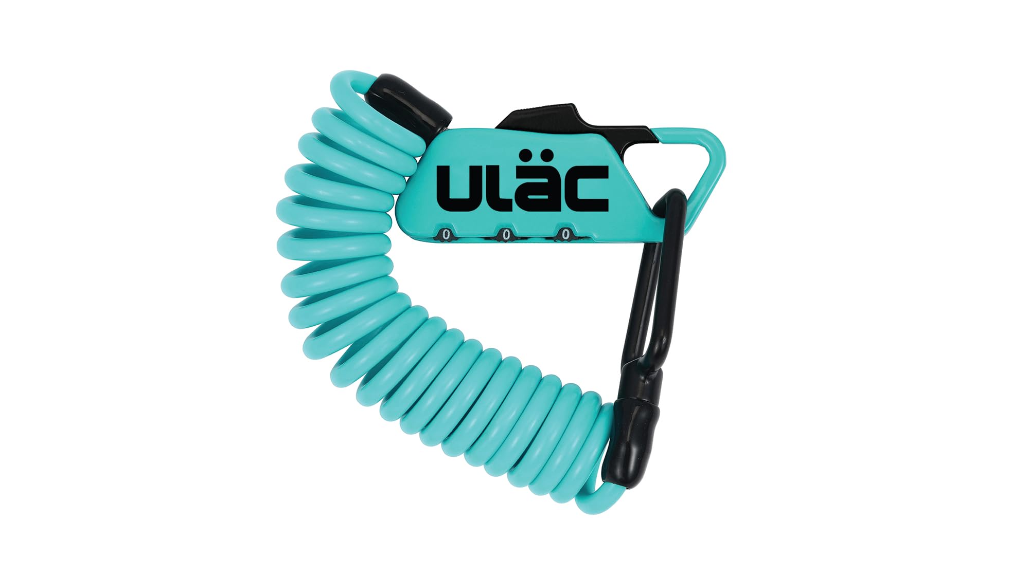 ULAC Piccadilly LTD Multipurpose Carabiner Cable Combo Lock for Helmet, Motorcycle, e-Scooter, Bicycle, Gym Locker, Baby Strollers, Suitcases, Luggage, Gate, Fence(Teal) — image 1