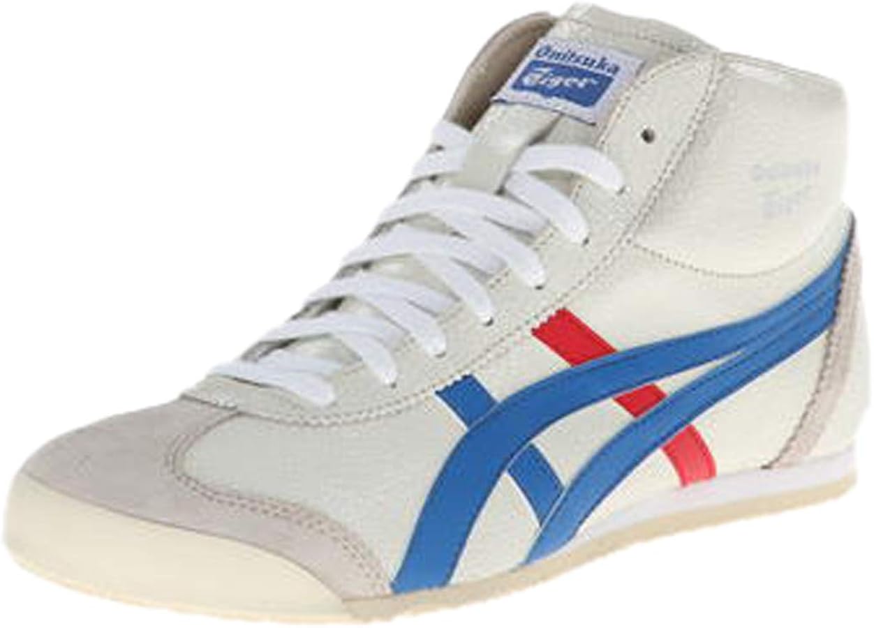 Onitsuka Tiger MEXICO Mid Runner【23cm】 Onitsuka Tiger Mexico Mid Runner Fashion Sneaker,White/Blue,11 US