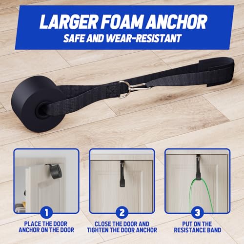 Fokky Resistance Bands Set, 6 Levels Exercise Band Pull Up Bands with Door Anchor, Resistance Band Women Resistance Bands Set Men for CrossFit, Stretching, Powerlifting, Strength Training, Pull Up - Image 5