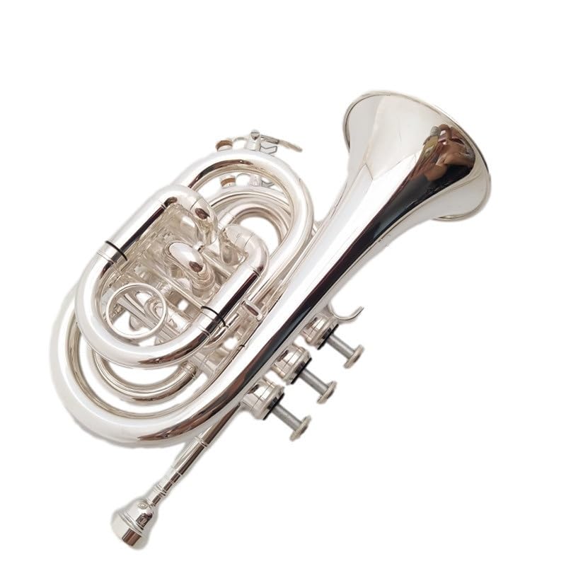 Trumpets for Beginner Professional Musical Instrument Trumpet B Flat Pocket Trumpet Nickel Silver Alloy Palm Trumpet Trumpet Instrument