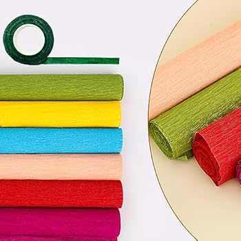 Rouleau De Papier Crépon Italien 180g - Fleurs Artificielles, Décoration Mariage, Anniversaire - Vert Foncé