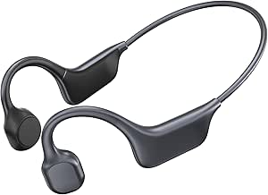 Bone Conduction Headphones, Open Ear Bluetooth Headphones with Built-in Mic, IPX7 Waterproof Wireless Sport Headset for Gym Running Workout (Gray) asin的图片