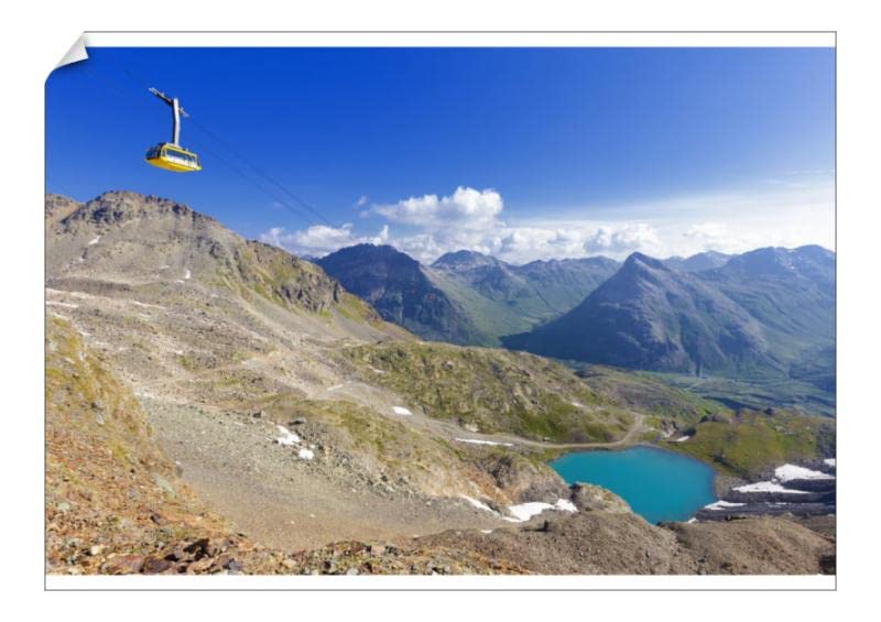 robertharding Diavolezza Cableway Print: Engadine, Graubunden, Switzerland - Poster Print A2 (59.4 x 42cm) (15494581)
