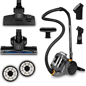 Zeegma Zonder Base Jet Staubsauger beutellos mit Set von Aufsätzen, Zyklontechnologie, PowerSuction Ausgangsleistung…