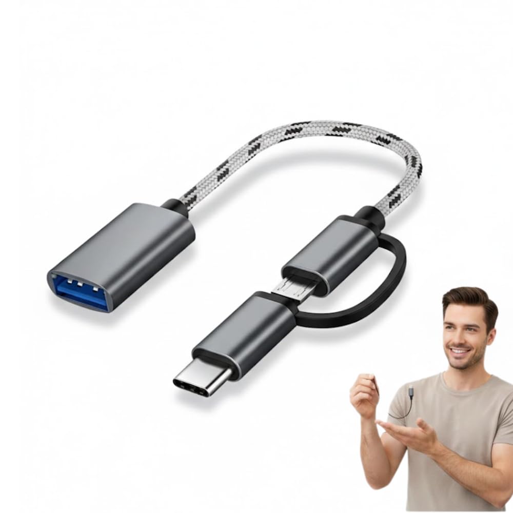 Drumstone (𝐒𝐩𝐞𝐜𝐢𝐚𝐥 𝟏𝟓 𝐘𝐞𝐚𝐫𝐬 𝐖𝐚𝐫𝐫𝐚𝐧𝐭𝐲 2-in-1 Micro USB and Type-C OTG Adapter to USB Female | Fast Data Sync Cable for Mobile, Tablets, Flash Drives, Keyboards, Mice & USB-image-32