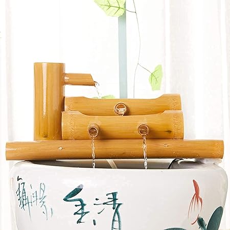 Image Bamboo Fountain Water Feature Handmade Bamboo Garden Water Fountain Indoor Outdoor Pond Decor Fountain Pump Filter Bucket Sculptures Statues Image Bamboo Fountain Water Feature Handmade Bamboo Garden Water Fountain Indoor Outdoor Pond Decor Fountain Pump Filter Bucket Sculptures Statues