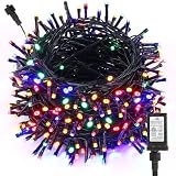 Flacchi Christmas String Lights Indoor Outdoor - 105 ft 300 LED Low Voltage Waterproof Xmas Lights with 8 Modes Timer Function Plug in for Tree Room Bedroom Wedding Party (Multicolor)