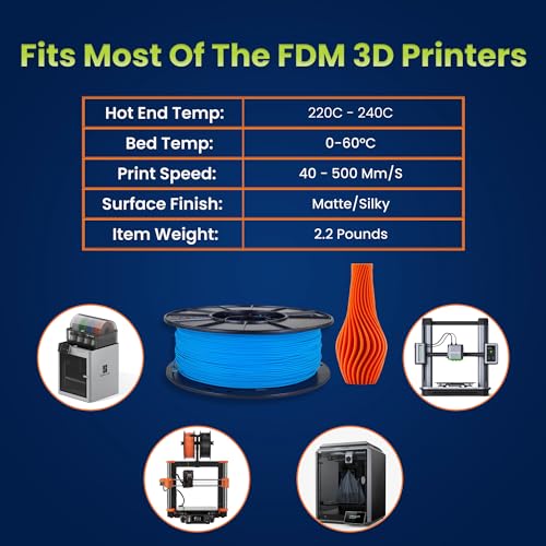 Image of 3D-Fuel Tough Pro PLA+ Filament for 3D Printing, Made in The, Fjord Blue