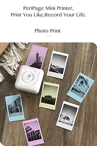 Image of Riitek Peripage Multipurpose Thermal Paper Roll for A6, A6 HD,A8, A9s MAX, A40 and Other 2inch Thermal Printers to Print Label Tag, Sticker, Note, Memo, Receipt (10yr Sticky Thermal Paper - Colorful)