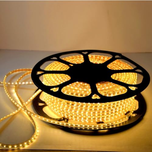Image of XERGY 15 Meter LED Rope Light - 120 LEDs /M Waterproof Flexible Decorative Lights for Home, Garden, Balcony, Party, Wedding & Festival Decoration Warm White