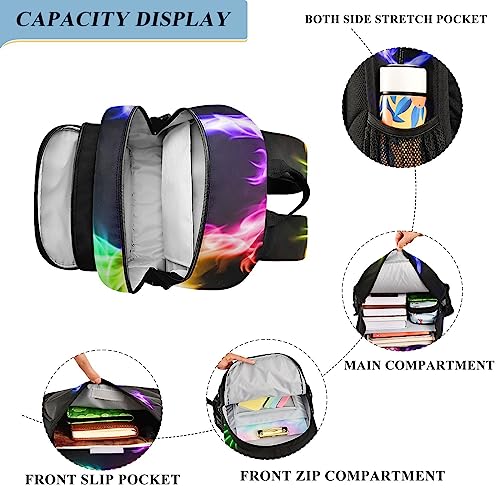 Backpack for Boys Girls, Rainbow Fire Dragon Backpack Students Bookbag Daypack for School Primary Teens4
