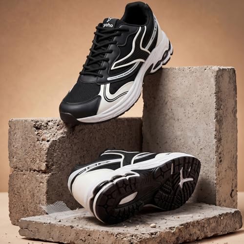 Image of YOHO Men's Pact Chunky Lace Up Sneaker | Breathable, Cushioned & Stylish | Casual Shoes for Man /Boys /Gents