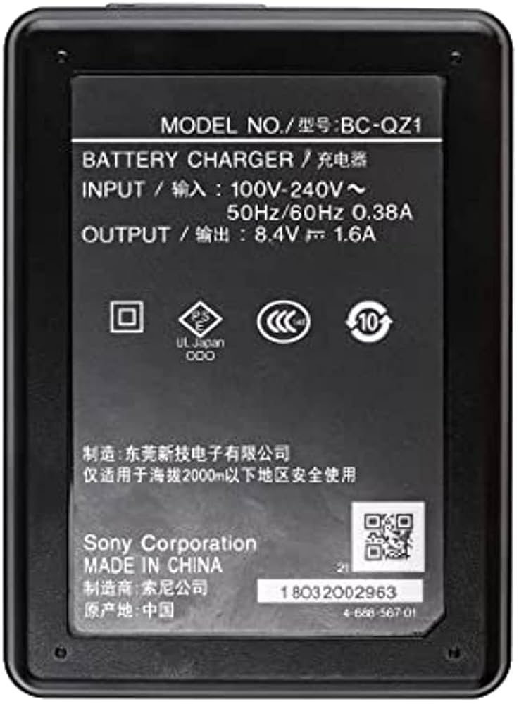 SONY - coaster750Sony BC-QZ1+バッテリーNP-FZ100 Amazon.com : Camulti BC-QZ1 Z-Series 8.4V 1.6A Fast Charger
