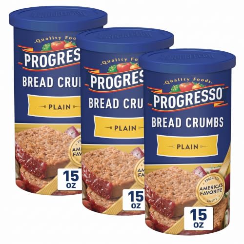 Progresso, Bread Crumbs, Plain, Cooking Ingredient, Canister, 15 oz (Pack of 3)