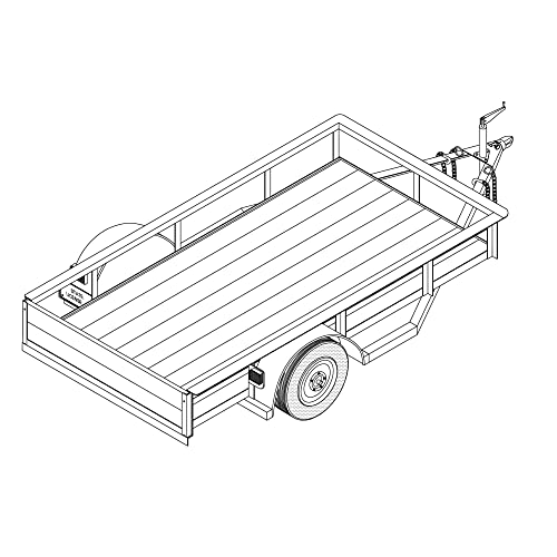 1108-4' x 8' Single Axle 2K or 3.5K Utility Trailer DIY Master Plan - 14 How-to Steps w/Blueprint Paper - Engineer Approved