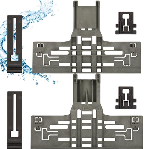 UPGRADED WPW10546503 W10546503 Dishwasher Top Rack Adjuster Parts with W10195840 & W10195839 & W10250160 Upper Parts Replacement for KitchenAid Kenmore Maytag Whirlpool Dishwasher Parts (8 Packs)