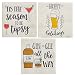 Cocktail Napkins - 150-Pack Disposable Paper Napkins, Christmas Holidays Dinner Party Supplies, 3-Ply, 3 Assorted Drinking Puns Design, White, Unfolded 10 x 10 Inches, Folded 5 x 5 Inches