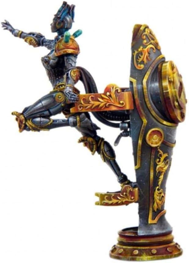 1/24 75Mm Fantasy Pertty Girl with Machine 75Mm Resin Model Miniature Figure Unassembly Unpainted