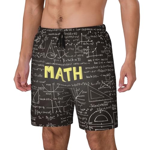 School Mathshort Swim Trunks with Waist Rope and Two Side Pockets Beach Shorts Bathing Suits for Men2