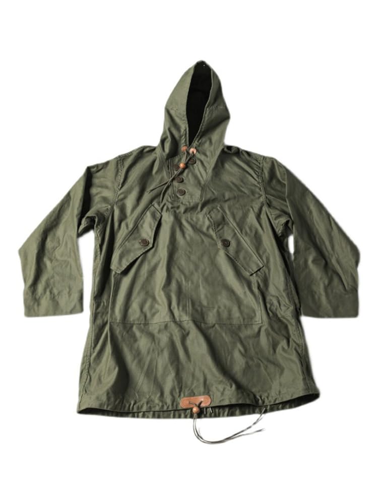 Military Style Smock WWII Field Parka Army Green