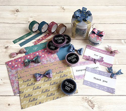 シンプルなメッセージカードもマスキングテープをアクセントにするだけで表情が変わります。インパクトのある柄を選ぶのが◎