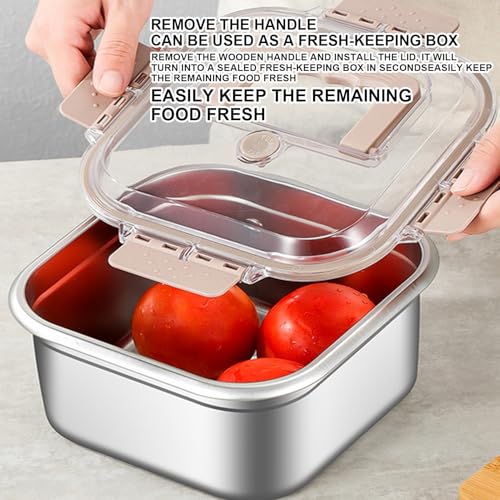 Friteuse avec panier – Poêle à frire pour le camping, la maison, pour les frites, le poisson, – Image 3