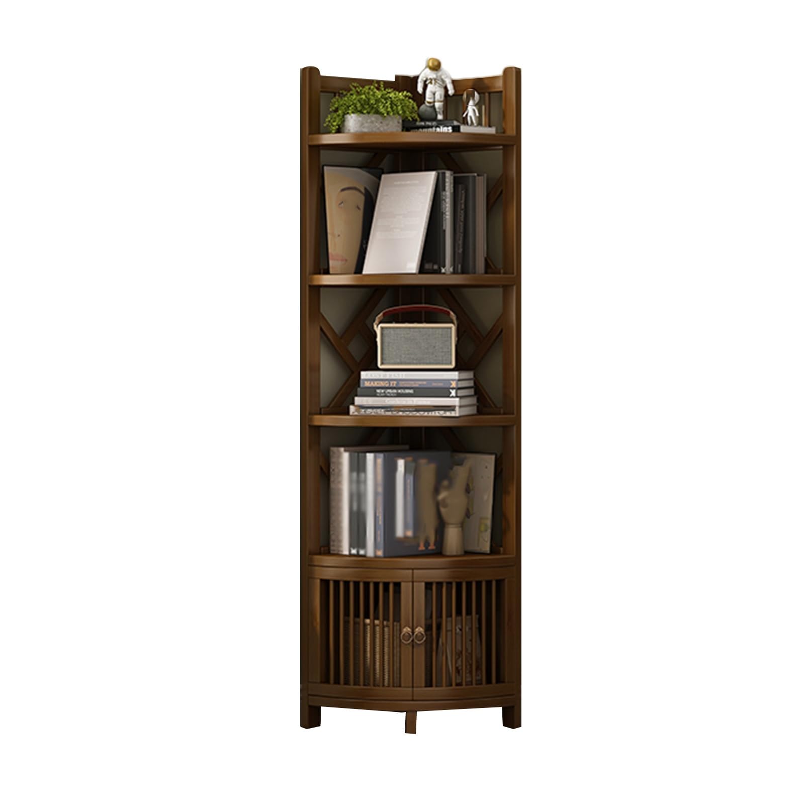 billboard book shelf 　ウォールナット Amazon.com: LYHXYLFT Corner Bookshelf,Walnut Color Open