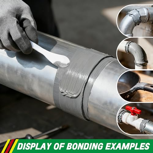 Image of Heavy Duty Metal Glue, Waterproof Epoxy Casting Adhesive, Strongest Welding and Liquid Fillers for Metals Steel Iron Aluminum Plastics Ceramics Cement (Metal Glue 2 Pack)