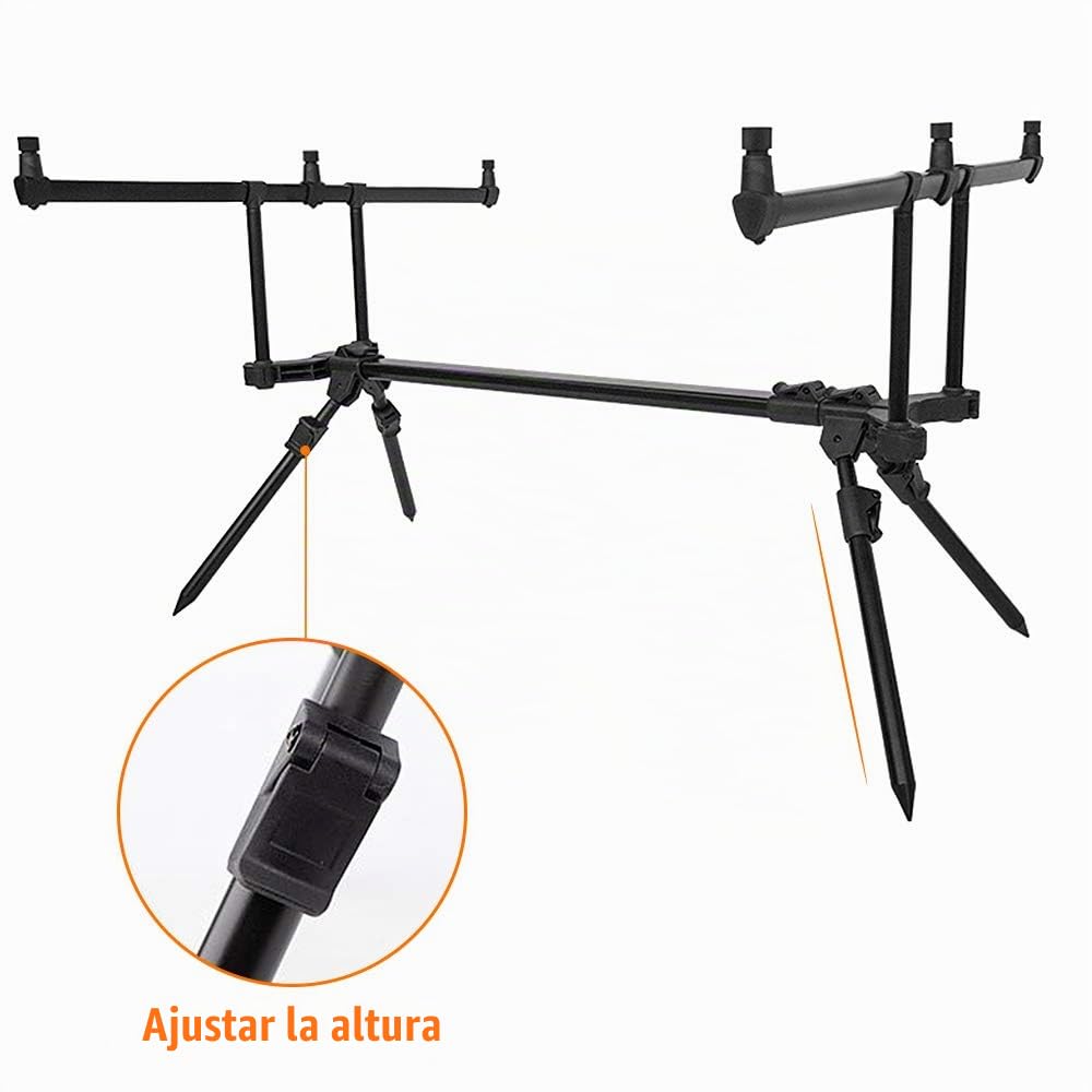 Soporte Ajustable retráctil para caña de Pescar para Carpas, Soporte para caña de Pescar con 3 alarmas de picadura de Pesca, 3 cebos de Pesca, Juego de Aparejos de Pesca, Accesorios de Pesca