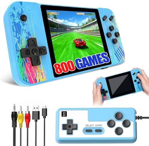 Retro Handheld Game Console, 1200mAh Handheld Console with 800 Bu...