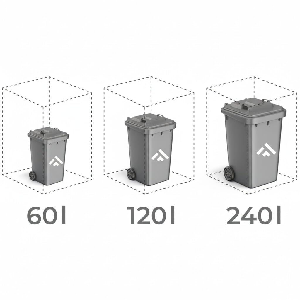 novaterra® Mülltonnenbox Metall Anthrazit für 4×240L - Mülltonnenunterstand mit Pflanzdach, integrierter Auffangkette zur Kippbegrenzung, pulverbeschichtet, wetterfest - B 260 × T 80× H 124 cm
