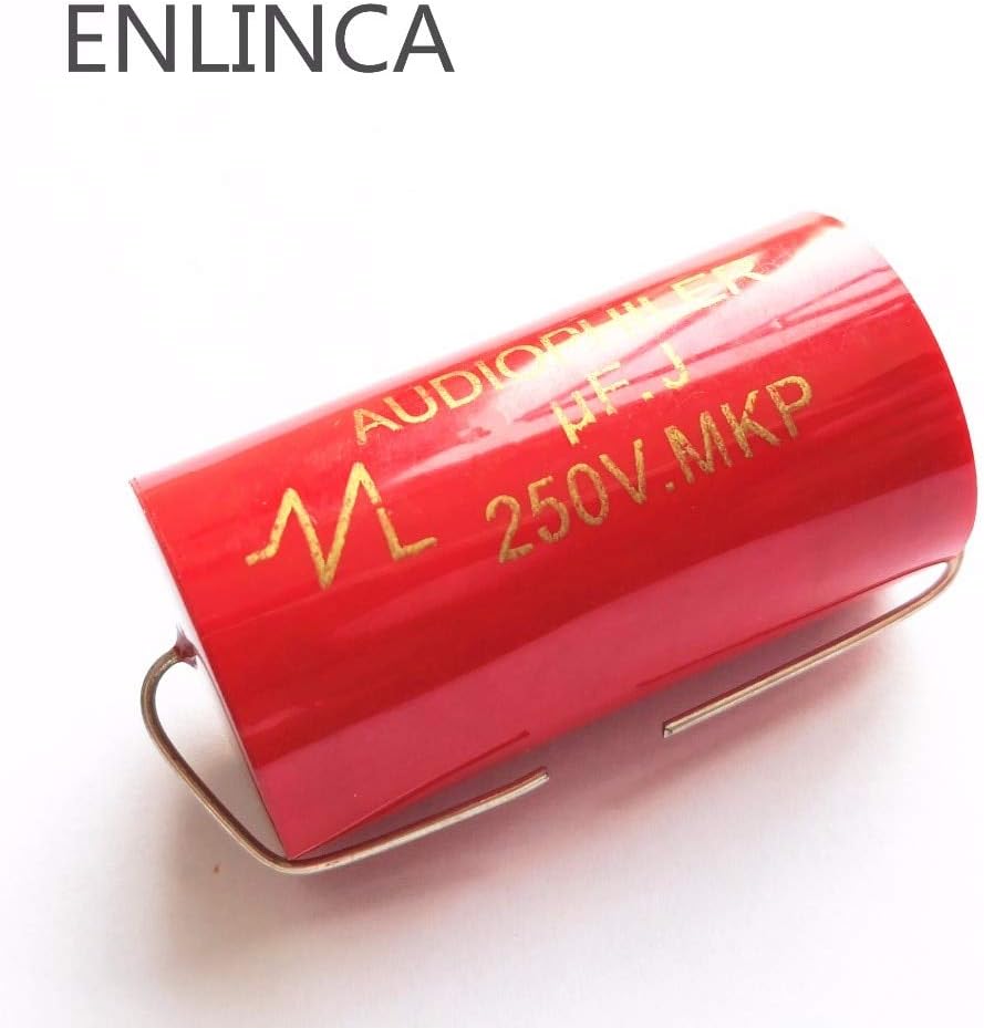 Jammas 2~6pcs Audiophiler Axial MKP 250v 1uf 1.5uf 1.8uf 2.2uf 2.7uf 3uf 3.3uf 4uf 4.7uf 5.6uf DC HIFI DIY Audio non-polar Capacitor - (Capacitance: 250V10uf 2pcs)