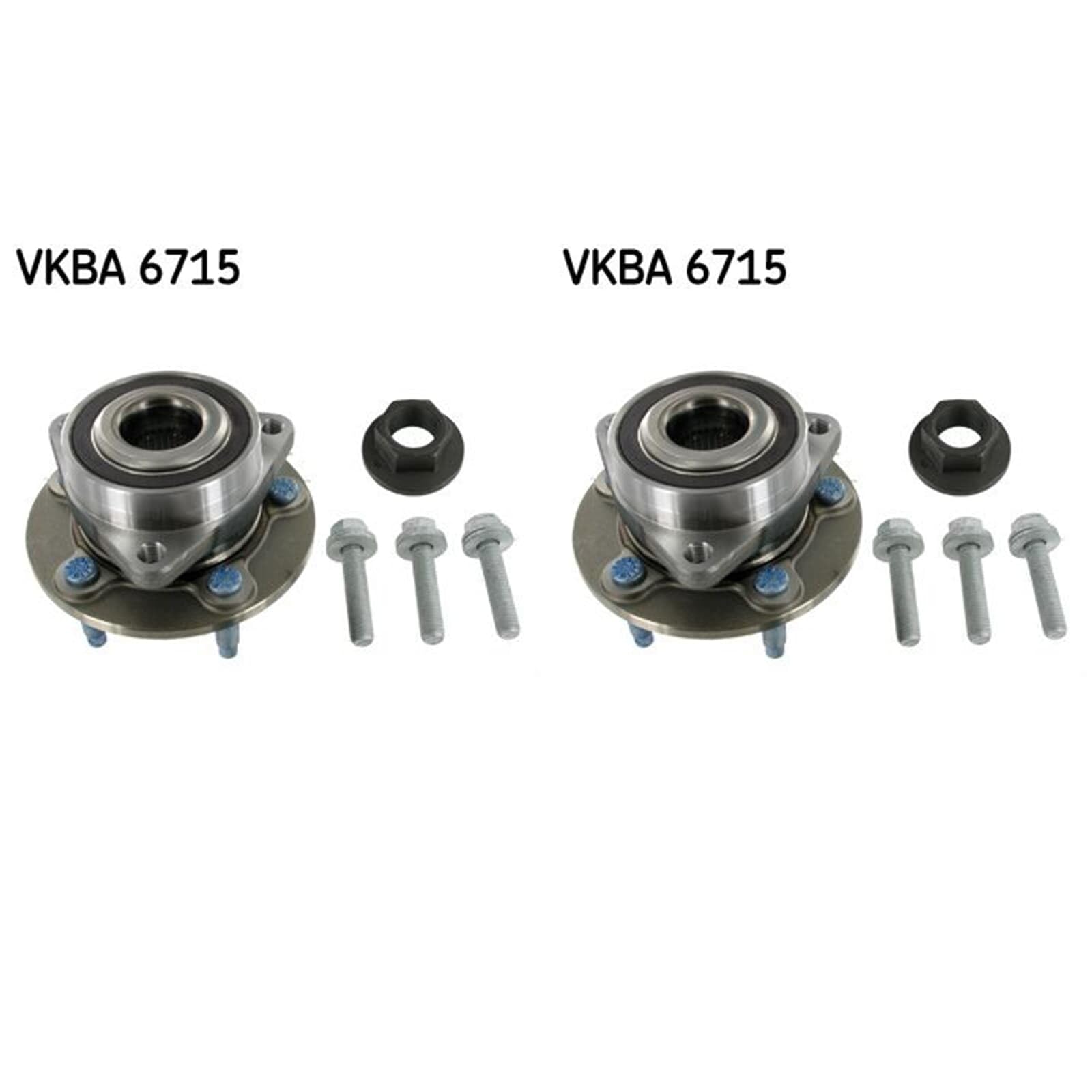 2X SKF Radlager-Satz vorne | 2x VKBA 6715 passend für Cruze Orlando Astra
