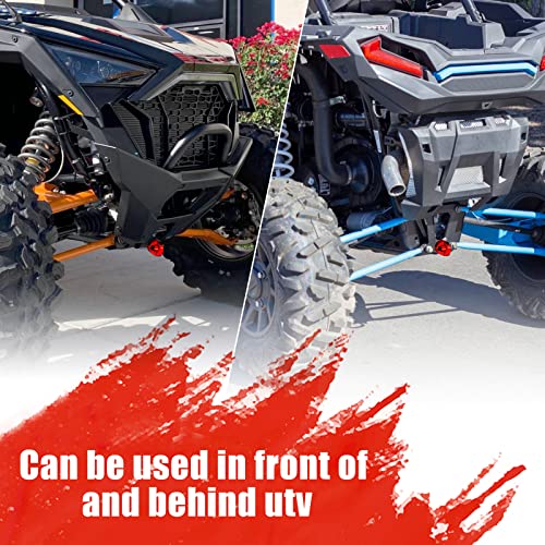 Sresk Rzr Tow Hook Anchors, Aluminum Bolt On Front Rear Tow Towing Hooks Accessories For Polaris Rzr Turbo Xp 4 Xp 1000 General Rs1 2014-2020 Heavy Duty Easy To Install (Red) #TOP2