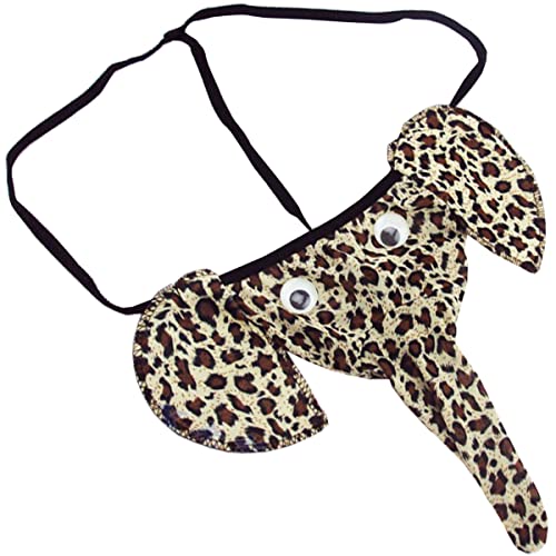 VemeFufu Hommes Strings Longue U Bulge Poche Taille Unique Couleur Léopard (A-DaXiang-BaoWen01) Cover