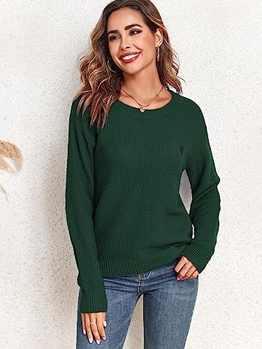 ZAFUL Women Crewneck Sweater Casual Long Sleeve Loose Knit