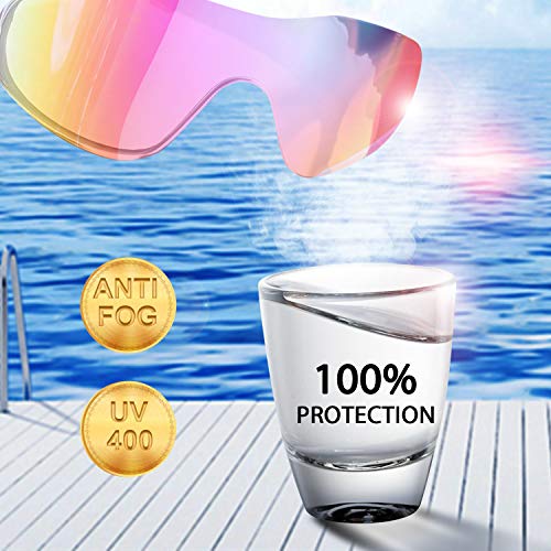 Young4us 2 Pack Kids Swim Goggles, UV Protection, Anti Fog Swimming Glasses for Children from 3 to 15 Years Old, Black/Green & White/Pink/Purple,