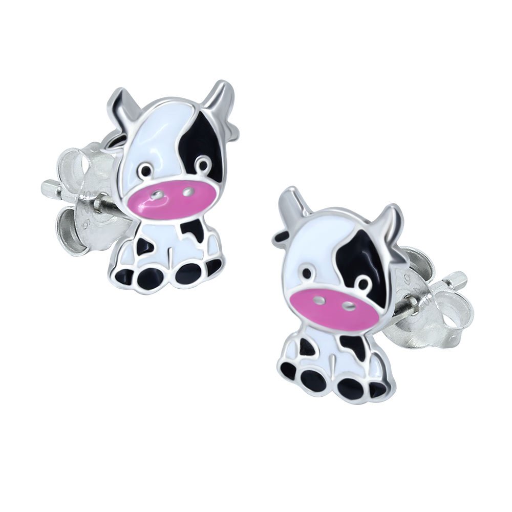Cow Earrings - Sterling Silver