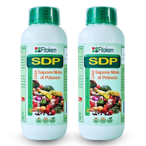 FITOKEM SDP - Sapone Molle Potassico per Piante, Concime (2 Litri) Effetto Corroborante Naturale e...