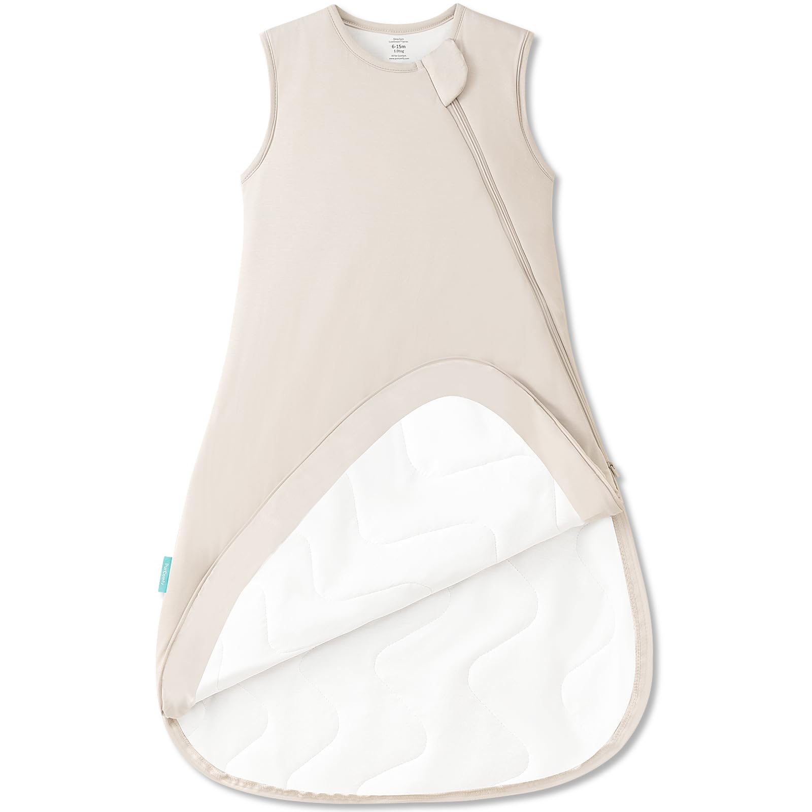 PurComfy Supersoft Bamboo Viscose Sleep Sack, 1.0 TOG Baby Sleeping Bag