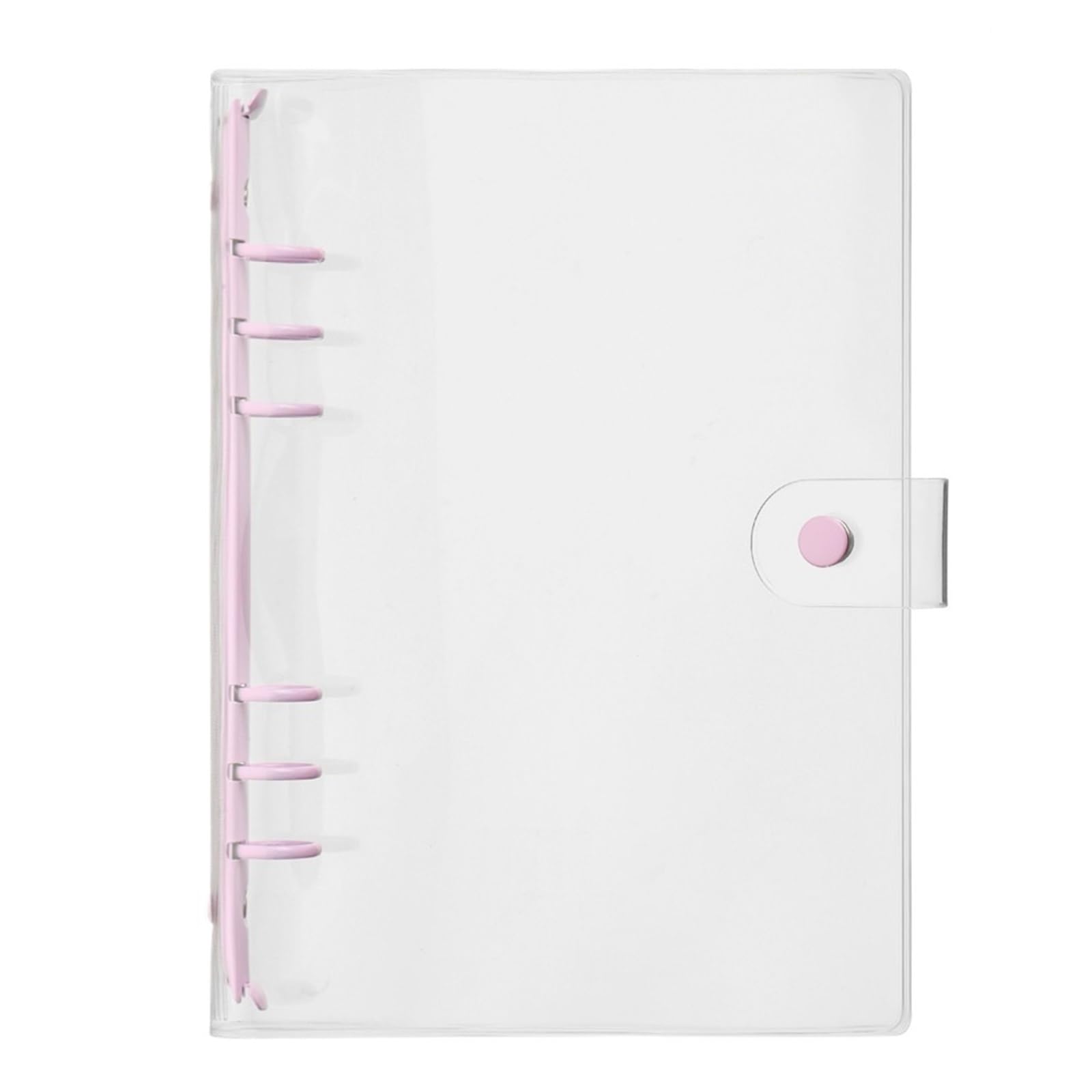 Przezroczysty folder z tworzywa sztucznego, 5 szt. Wielokolorowa, przezroczysta okładka notesu z luźnymi kartkami, teczka A5 A6, dokumenty(Purple-A5)