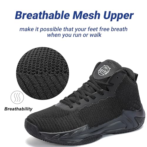 Image of Beita Basketball Shoes for Men High Upper Sneakers Breathable Sports Shoes Anti Slip